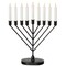 Vintiquewise Wall Mount 9-Branch Hanukkah Menorah, Mid-Century Elegant Illuminated Display, Decorative Judaica Accent and Meaningful Gift for Hanukkah Celebrations